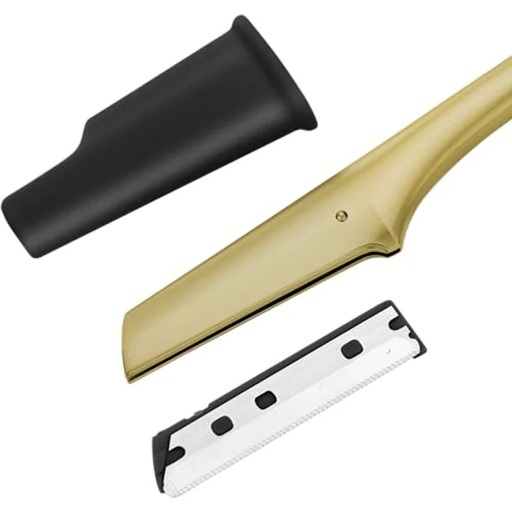 Zwilling Beauty Dermaplaning-Rasierer für das Gesicht, 2-in-1 mit Präzisionskappe und Edelstahlklingen, gold – Bild 8