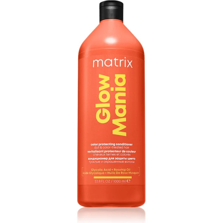 Matrix Glow Mania Conditioner für gefärbtes Haar, 1000 ml, pflegende Haarspülung für Damen