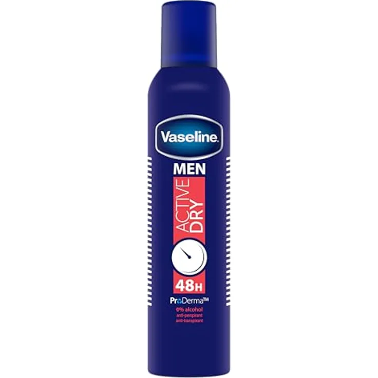 Vaseline Men Active Dry 48h 250ml, Deodorant für aktiven und trockenen Schutz