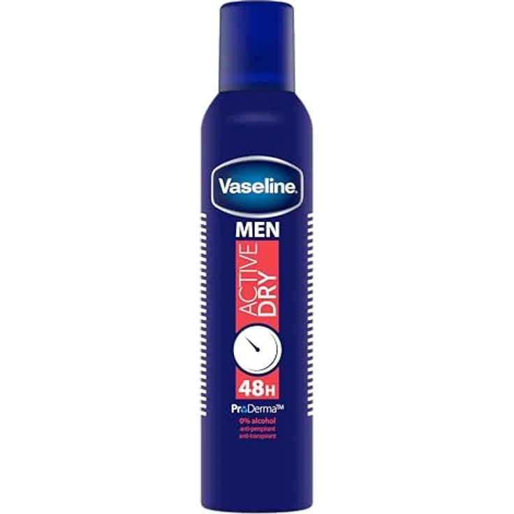 Vaseline Men Active Dry 48h 250ml, Deodorant für aktiven und trockenen Schutz – Bild 1
