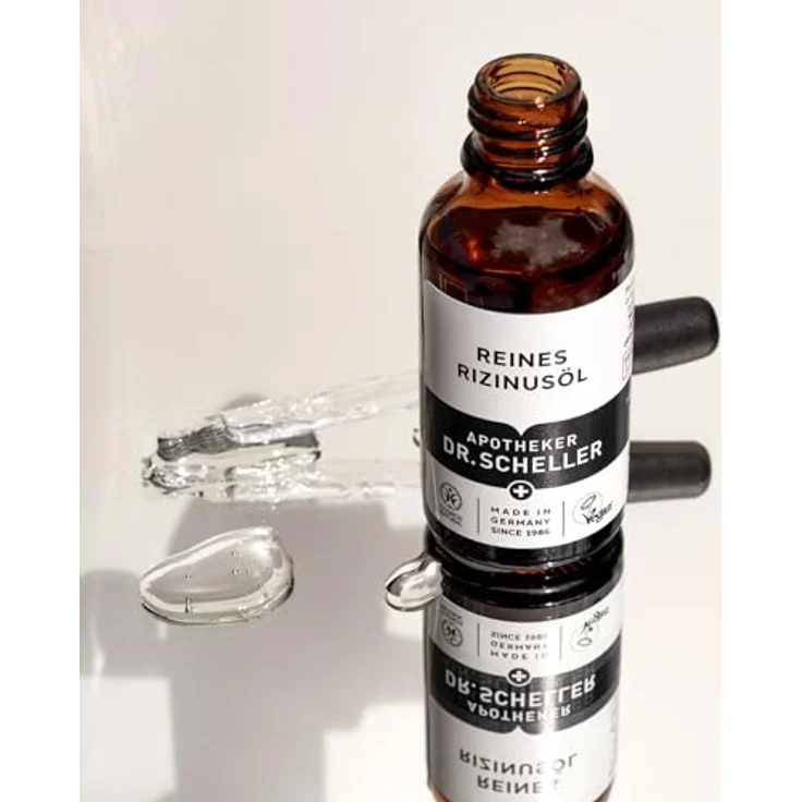 Dr. Scheller Reines Rizinusöl, 30 ml - Unterstützt das Haarwachstum, pflegt intensiv, verleiht Glanz, duftfrei, kaltgepresst – Bild 3