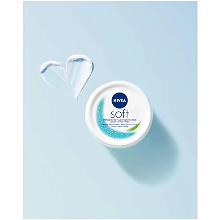 NIVEA Soft, erfrischende Feuchtigkeitscreme mit Vitamin E und Jojoba-Öl, schnell einziehend, 375 ml für Gesicht, Körper & Hände – Bild 4