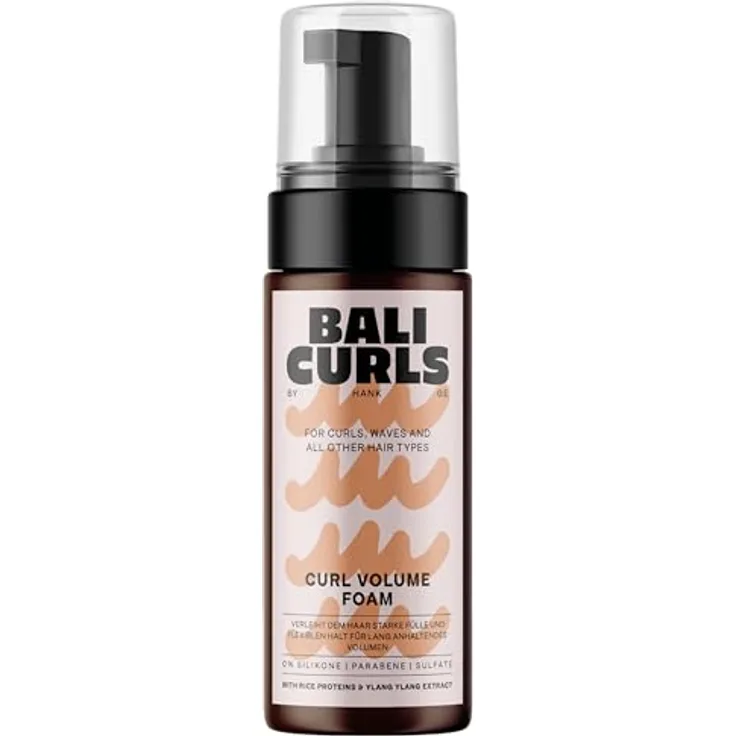 Bali Curls Curl Volume Foam, leichter Styling-Schaumfestiger für voluminöse Locken, 150ml, silikonfrei, proteinangereichert