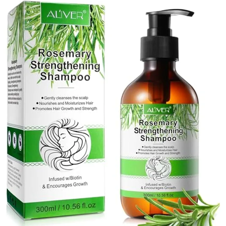 P-Beauty Rosmarin Shampoo für Haarwachstum, 300ml | Pflegeshampoo gegen Haarausfall, antioxidativ & feuchtigkeitsspendend für alle Haartypen