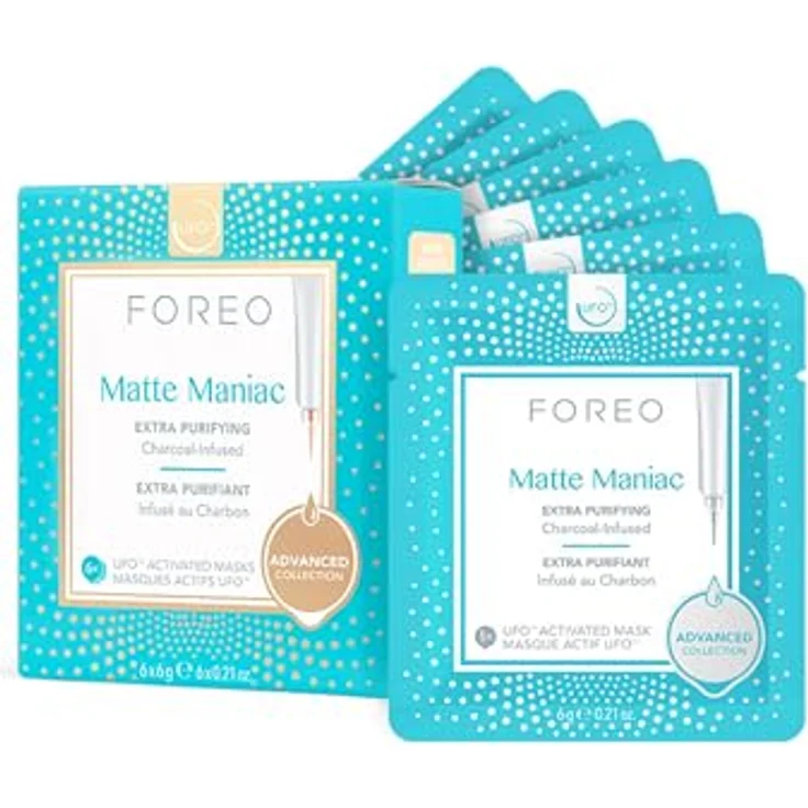 Foreo UFO Maskenpads Matte Maniac 2.0, Anti-Aging Gesichtsmaske mit Aktivkohle, 6 g – Bild 2