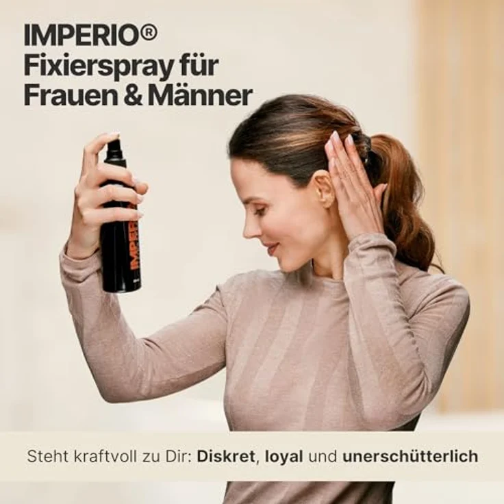 IMPERIO Fixierspray für Streuhaar & Schütthaar, spezielles Haarspray mit starker Fixierung, 250ml, umweltfreundlich, made in Germany – Bild 5