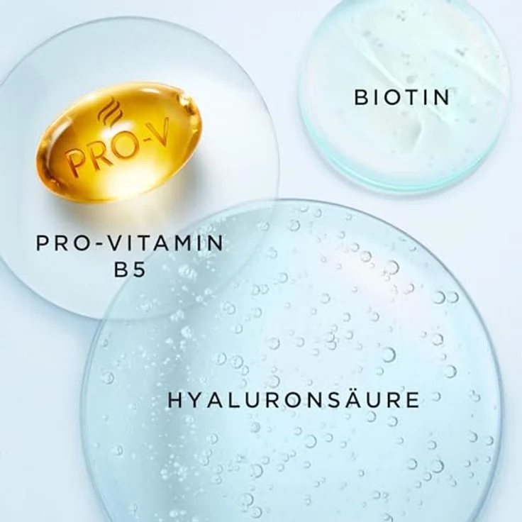 Pantene Pro-V Hydra Glow Feuchtigkeitsspendende Pflegespülung mit Biotin 160ml. Pro-V Miracles Pflegespülung mit Hyaluronsäure für Trockenes Haar. Für Geschmeidige Locken & Gesunden Glanz – Bild 3