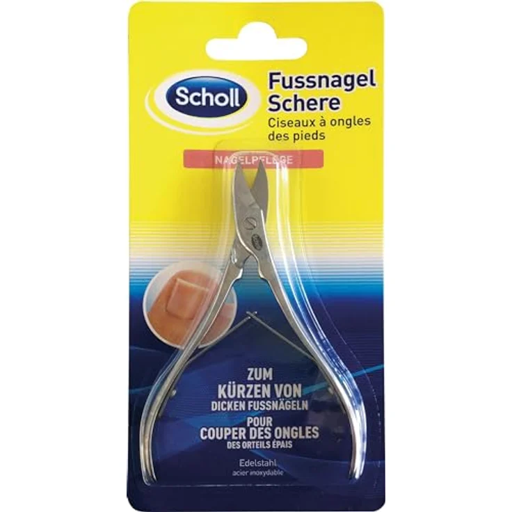 Scholl Nagelhautzange - Professionelle Fußnagel Schere, ergonomischer Zangengriff – Bild 1