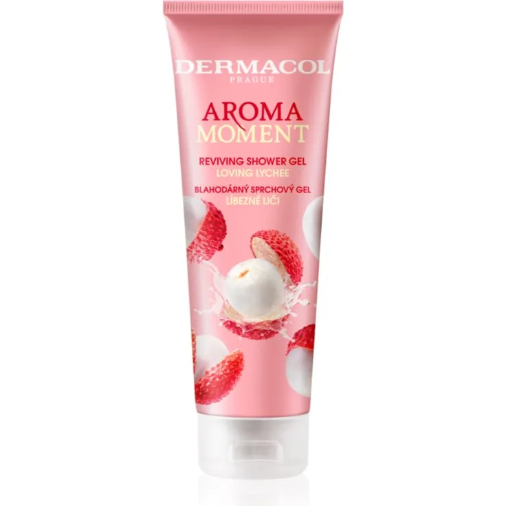 Dermacol Aroma Moment Loving Lychee, Duschgel 250 ml mit sanfter Reinigung und angenehmem Duft für zarte Haut