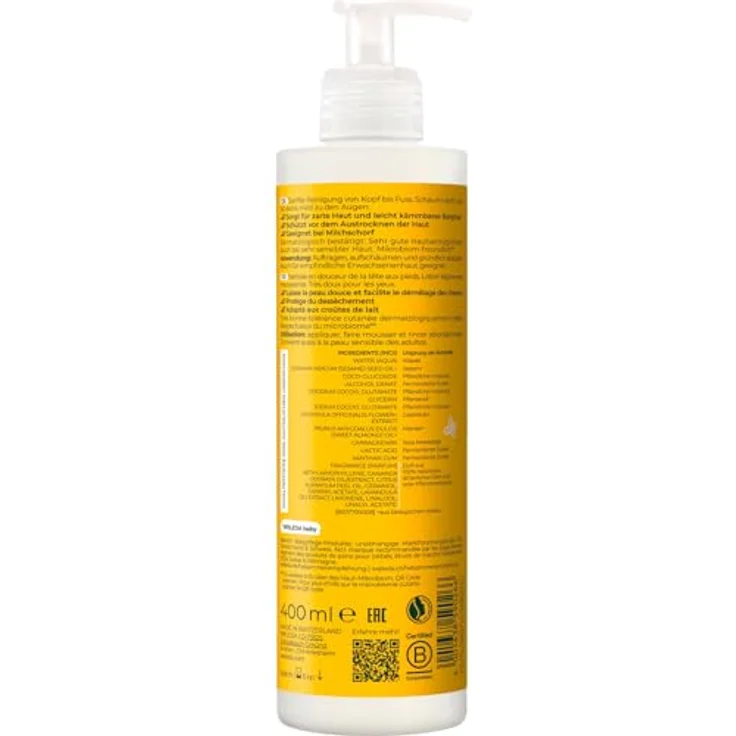 Weleda Baby Shampoo und Waschgel 2in1, sanfte Pflege mit Calendula für Kinder, 400 ml – Bild 2