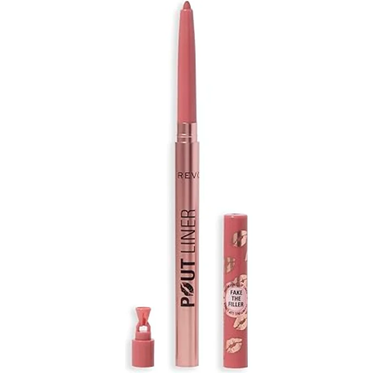 Revolution Pout Bomb Plumping Lip Liner Glaze, aufpolsternder Clear Lipliner in Chauffeur Nude, 0,2 g – Bild 1
