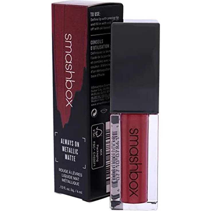 SmashBox Always On Metallic Matte Liquid - Hot Damn For Women 3,7 g Lippenstift – Bild 4