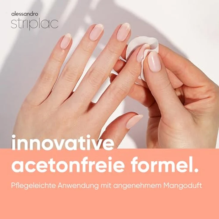 alessandro Striplac UV Polish Remover Nail & Feet, Acetonfreier Spezial-Nagellackentferner mit Mangoduft, vegan, 125ml – Bild 3
