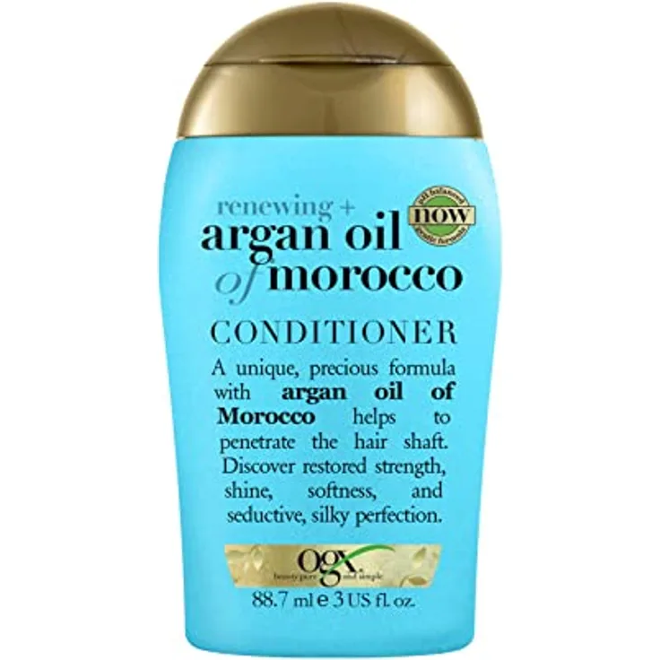 OGX Renewing + Argan Oil of Morocco Conditioner (88 ml), regenerierende Haarspülung mit marokkanischem Arganöl, Haarpflege Spülung, sulfatfrei