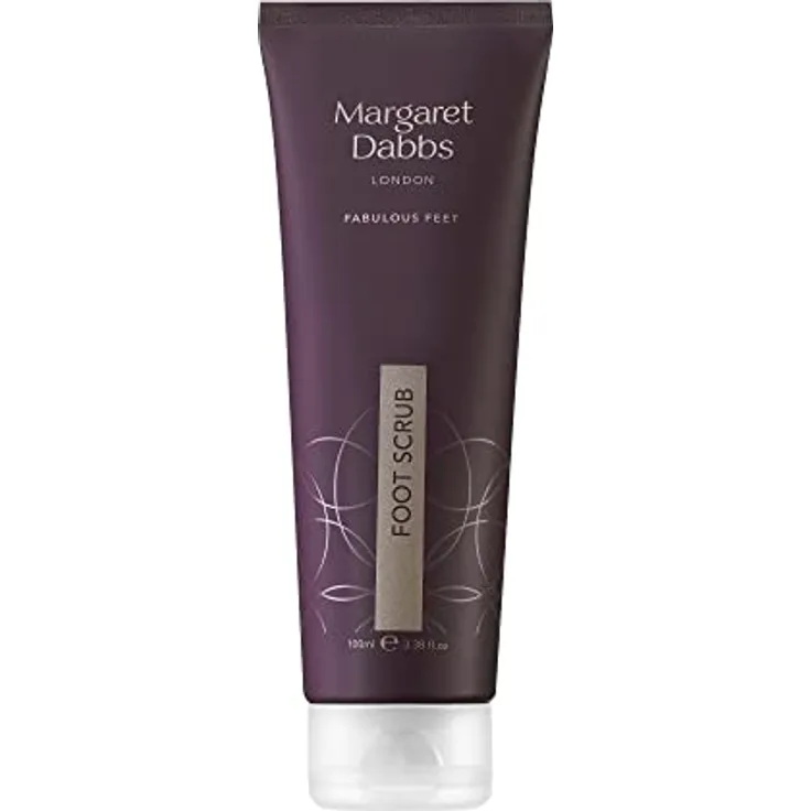 Margaret Dabbs Fabulous Feet Exfoliating Foot Scrub, Fußpeeling mit Teebaumblättern und Bimsstein, 100ml für trockene und fahle Haut