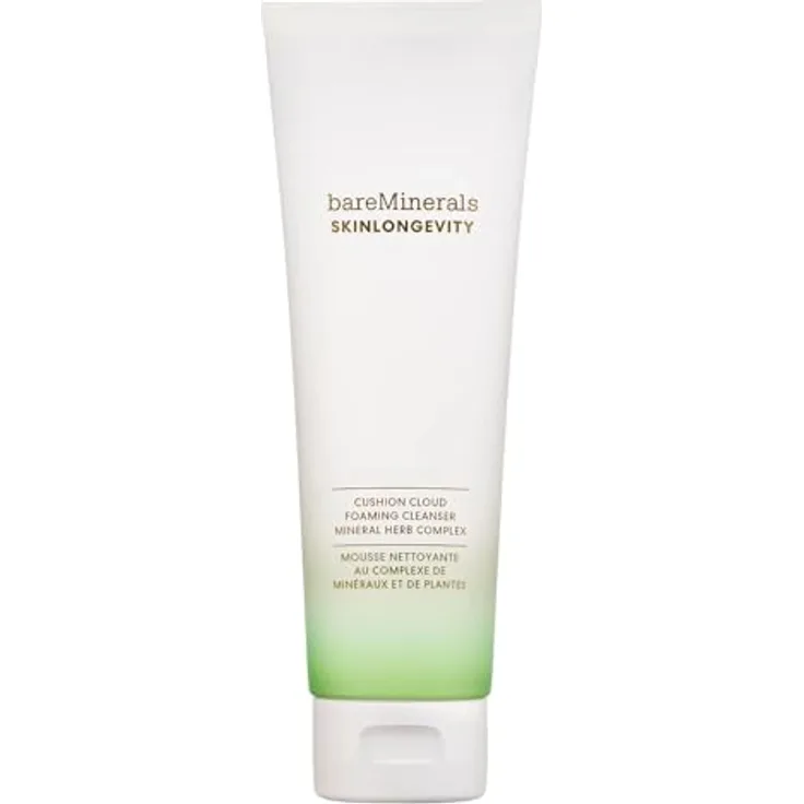 bareMinerals Cushion Cloud Foaming Cleanser, Reinigungsschaum für Damen, 120 ml mit feuchtigkeitsspendender Formel und strahlendem Teint