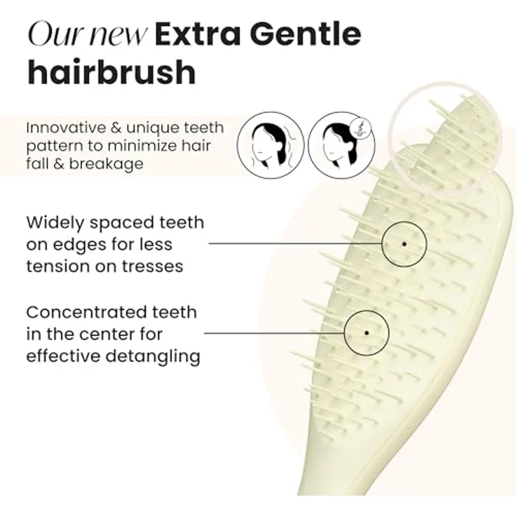 Tangle Teezer Ultimate Detangler Haarbürste, für nasses & trockenes Haar, sanftes Entwirren mit weit abstehenden Borsten – Chamille – Bild 2