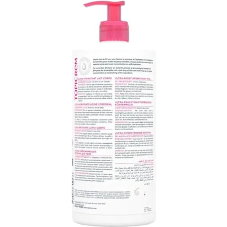 Topicrem Milch Body Care Ultra-Hydratant Ultra-Moisturizing Body Milk 1000 ml  – Bild 3