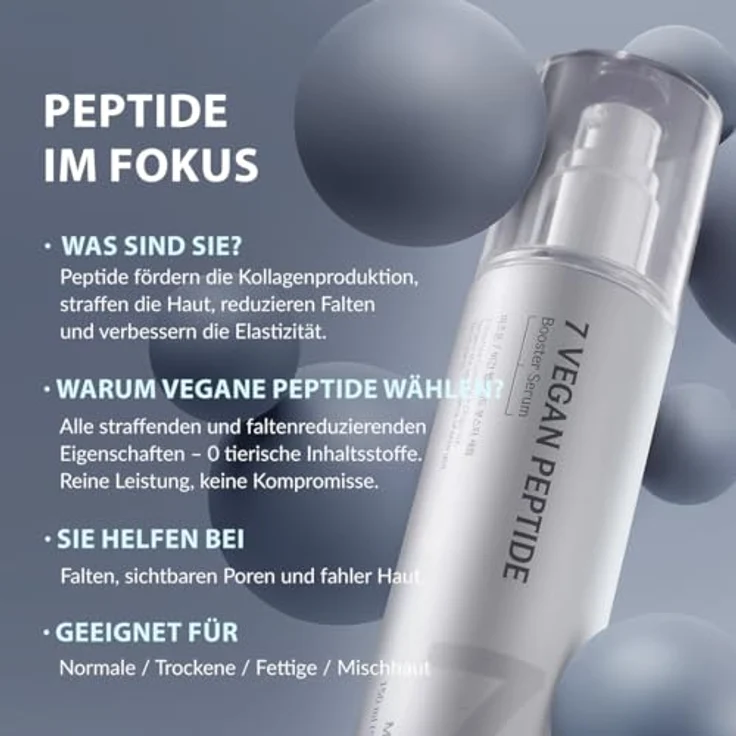 Mizon 7 Vegan Peptide Booster Serum, Gesichtsserum gegen Falten, hydrierend, 30 ml – Bild 4