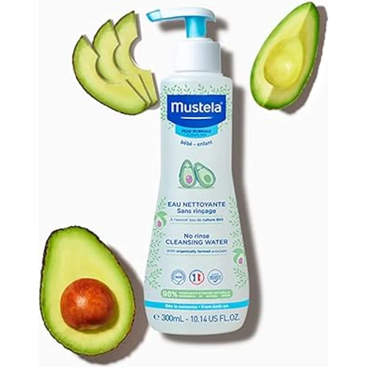 Mustela Bébé Soothing Cleansing Water No-Rinse Beruhigendes Reinigungswasser für sehr empfindliche Haut 300 ml für Kinder – Bild 6