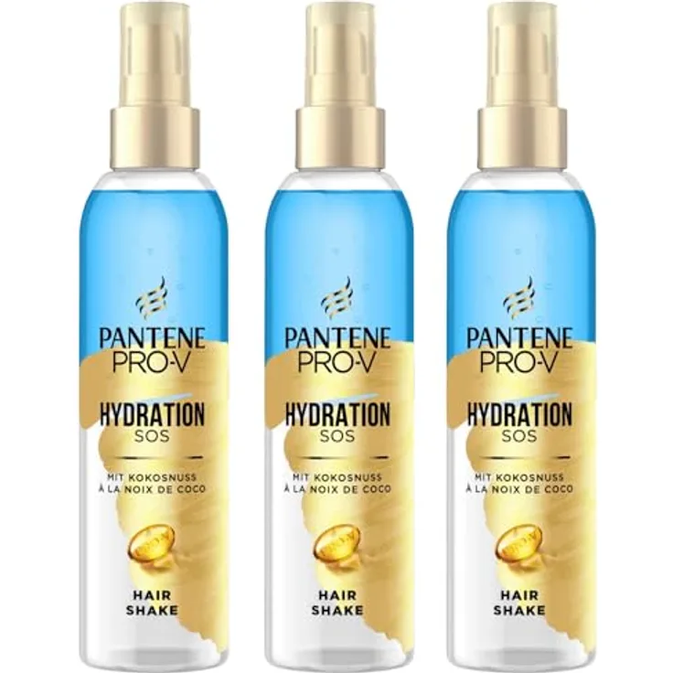 Pantene Pro-V Hydration SOS Hair Shake, Leave-in Haarpflegespray mit Kokosnuss, 150ml - spendet sofortige Feuchtigkeit und macht das Haar geschmeidig