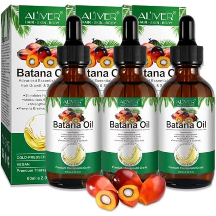 P-Beauty Bio Batana Öl 60ml, veganes Pflegeöl für Haarwuchs, Haut- und Nagelpflege, kaltgepresst, für alle Haartypen, gegen Haarausfall und Spliss – Bild 1