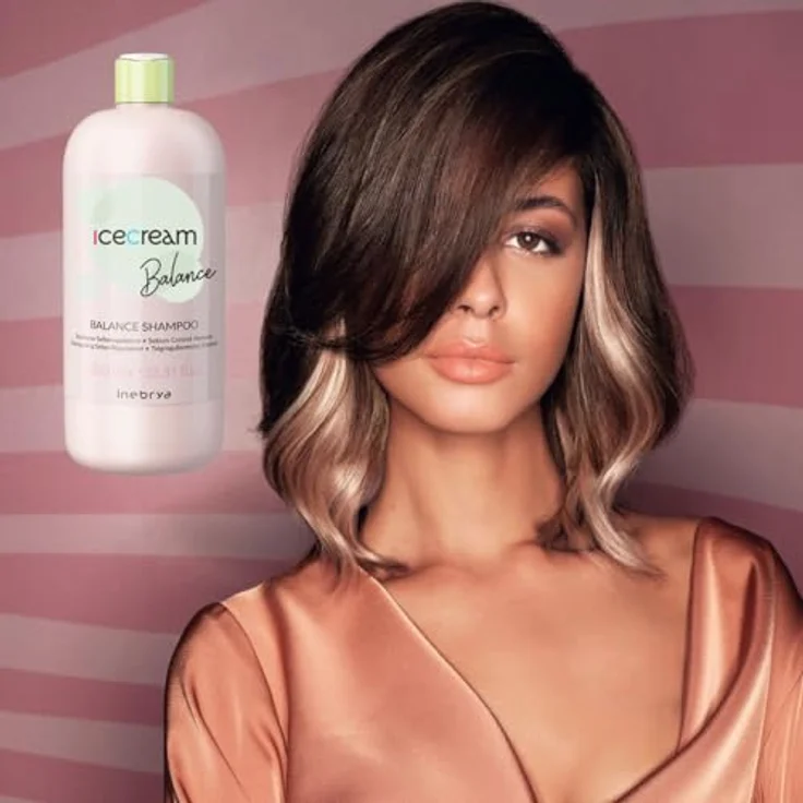 Inebrya Ice Cream Balance Shampoo seboregolatore 1000 ml - Langlebiges Shampoo für flexibles Haarstyling – Bild 5
