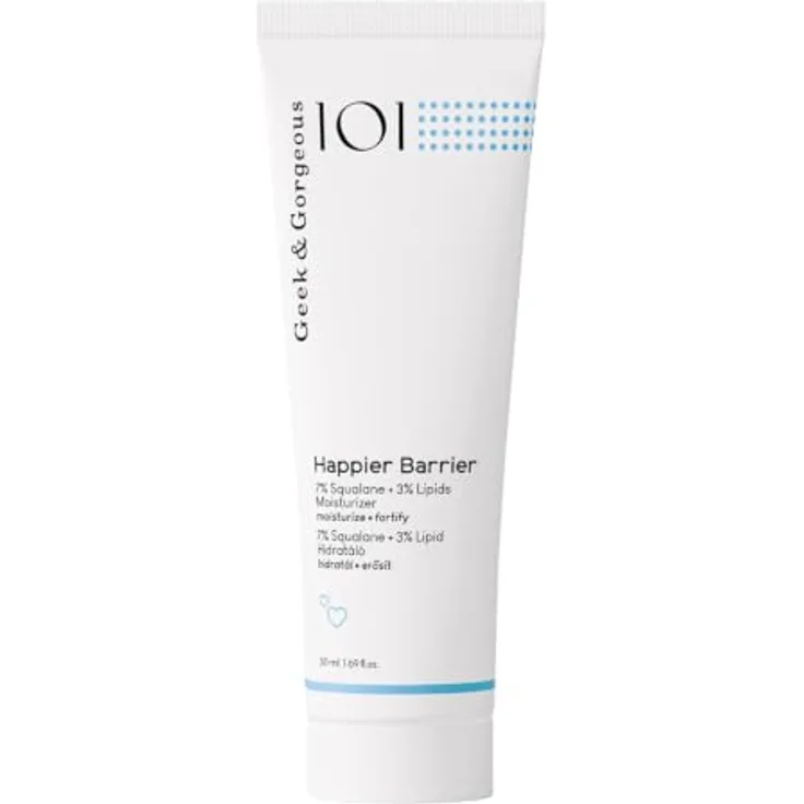 Geek & Gorgeous 101 Basics Happier Barrier Moisturizer, Feuchtigkeitsspendende Gesichtscreme mit natürlichen Inhaltsstoffen, Unisex, 50 ml