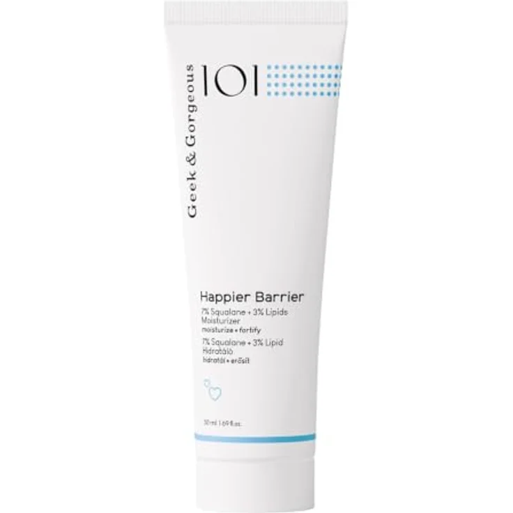 Geek & Gorgeous 101 Basics Happier Barrier Moisturizer, Feuchtigkeitsspendende Gesichtscreme mit natürlichen Inhaltsstoffen, Unisex, 50 ml – Bild 1