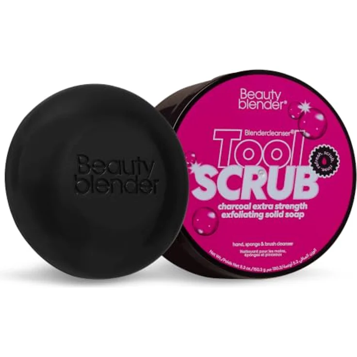 beautyblender® Tool Scrub Charcoal, fester Reiniger für Make-up Schwämme und Pinsel, 150 g, desinfizierend und lebensdauerverlängernd – Bild 1