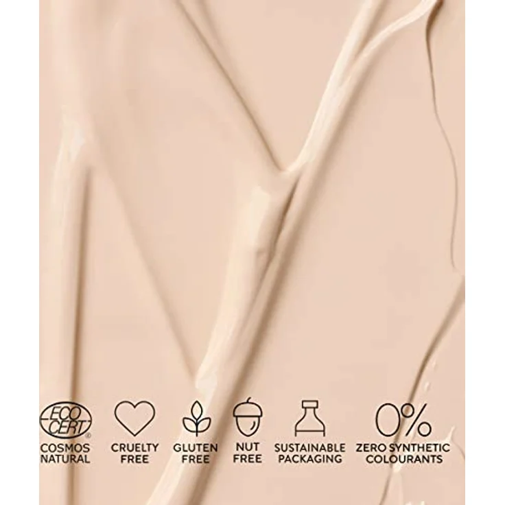 MÁDARA Organic Skincare | SKINONYM Semi-Matte Peptide Foundation, 10 PORCELAIN, 30 ml – Unterstützt Durch Kollagenunterstützende Peptide, Halbmattes Finish Make Up, Ecocert-zertifiziert – Bild 3