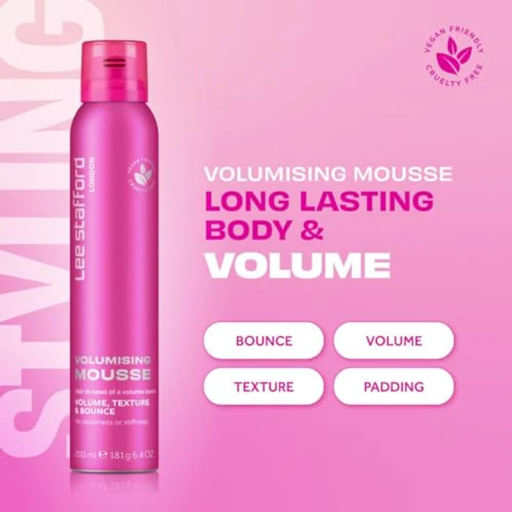 Lee Stafford Double Blow Mousse Schaumfestiger 200 ml – Bild 2