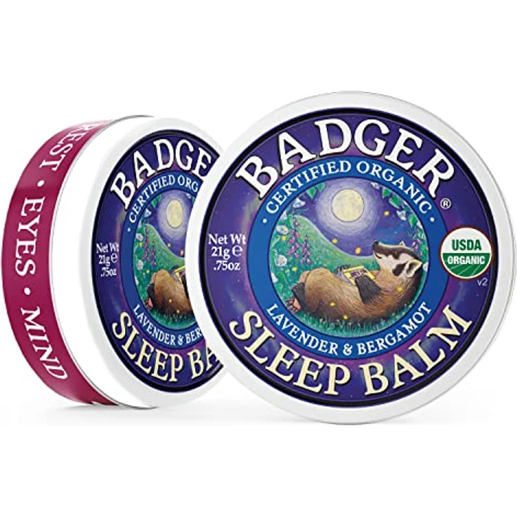 Badger Mini Schlafbalsam, 21 g, 2 Stück - Natürliche Unterstützung für ruhigen Schlaf und Beruhigung der Gedanken – Bild 3