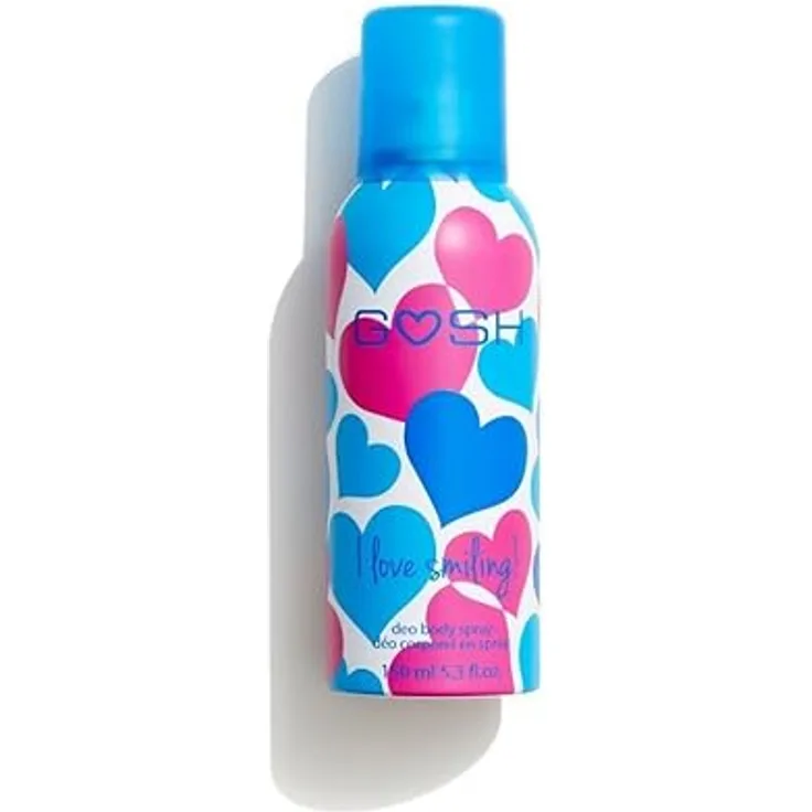GOSH Deodorant Spray I Love Smiling!, 150 ml, 2er Pack, süßer und intensiver Duft, langanhaltender Schutz gegen Gerüche