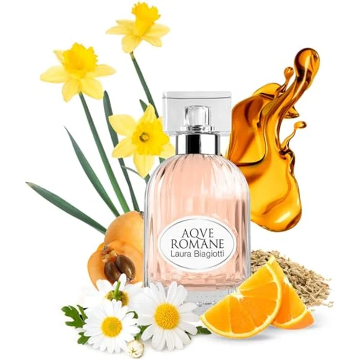 Laura Biagiotti Aqve Romane Ambrosia Aurea Eau de Toilette Spray, blumig, bernsteinfarben, 100 ml – Bild 2