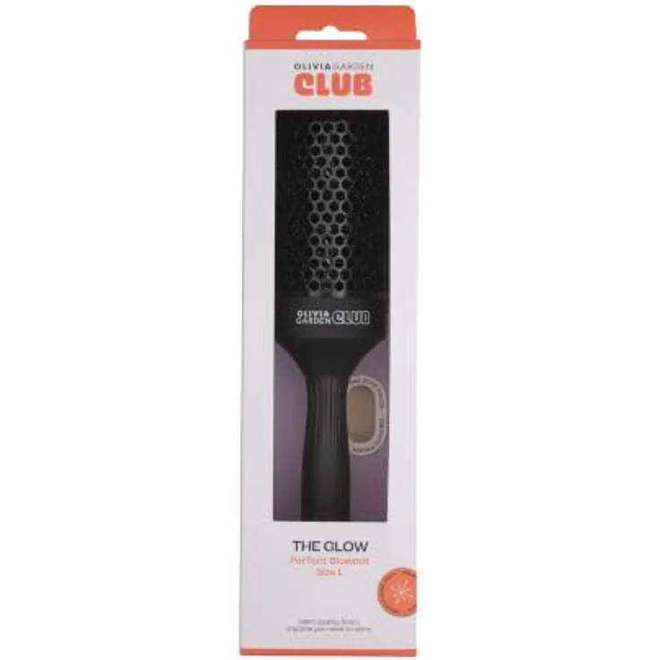 Olivia Garden Club The Glow Blowout Ceramic Round Brush Black, Runde Haarbürste für voluminöses Haarstyling – Bild 2