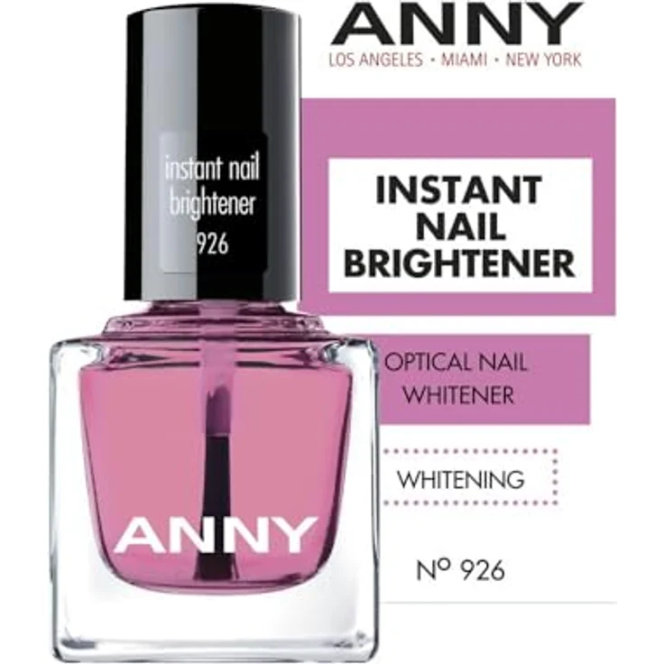 ANNY Instant Nail Brightener, Natürlicher, optisch aufhellender Pflegelack, 15 ml – Anti-Gelb, transparenter Nagellack für frische Nägel – Bild 2