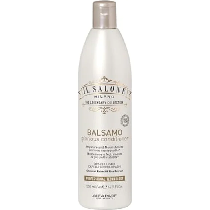 Alfaparf Milano Il Salone Milano Glorious, nährender Conditioner für trockenes und beschädigtes Haar, 500 ml, schützt vor Beschädigungen und bewahrt den brillanten Glanz – Bild 1