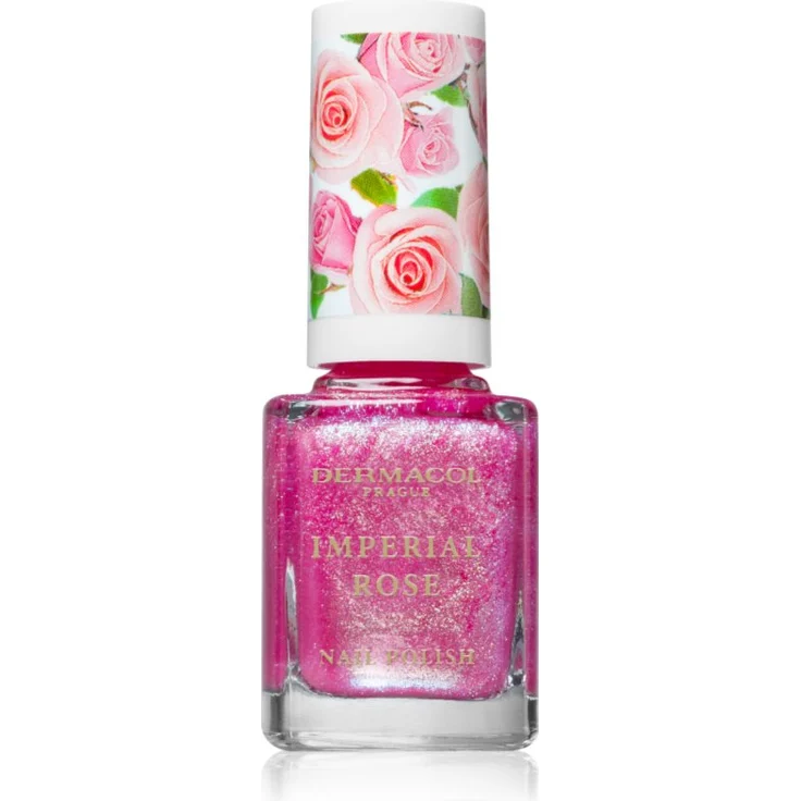 Dermacol Imperial Rose Nagellack glitzernd, Farbton 03, 11 ml, langanhaltende intensive Farbe mit glänzendem Finish