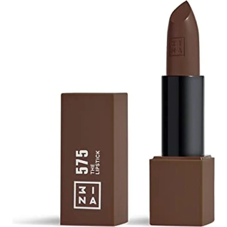 3INA The Lipstick Lippenstift 4,5 g, Nr. 575 - Brown, hochpigmentiert mit Vitamin E und Sheabutter, matt/glänzend finish – Bild 1