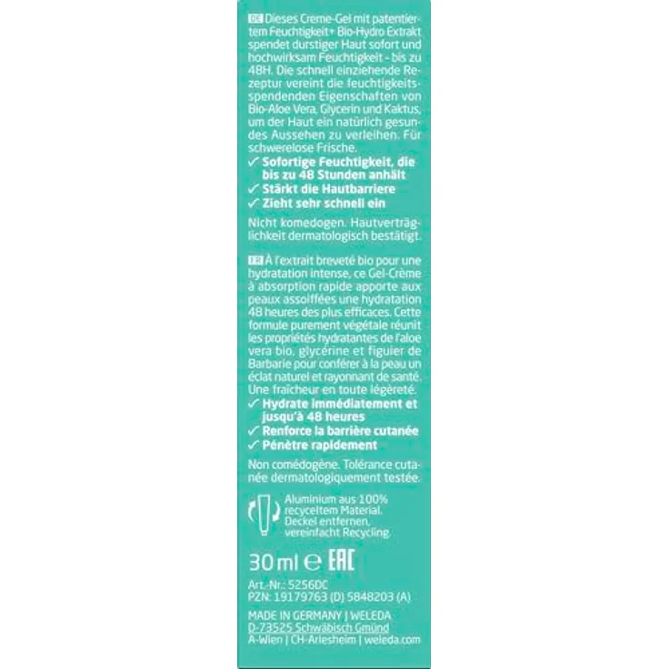 Weleda Feigenkaktus 24H Feuchtigkeitscreme 30 ml Tagespflege für Damen und Herren – Bild 2