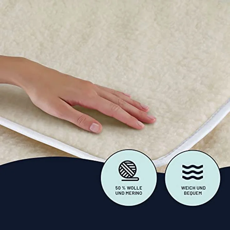 Imetec 6015Q - SCALDASONNO 50 Lana Merino E 50 POLIESTERE 2 Temperature MATRIMONIALE Con THERMOBLO – Bild 5