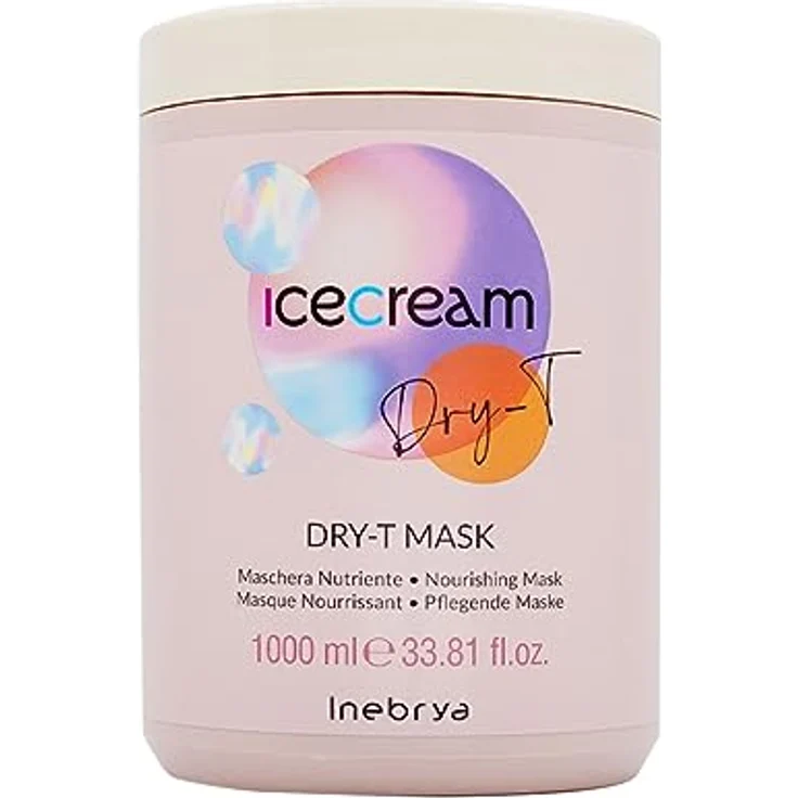 Inebrya Ice Cream Dry-T Mask - Maschera Nutriente 1000ml, Haarkur für professionelle Anwendungen – Bild 1