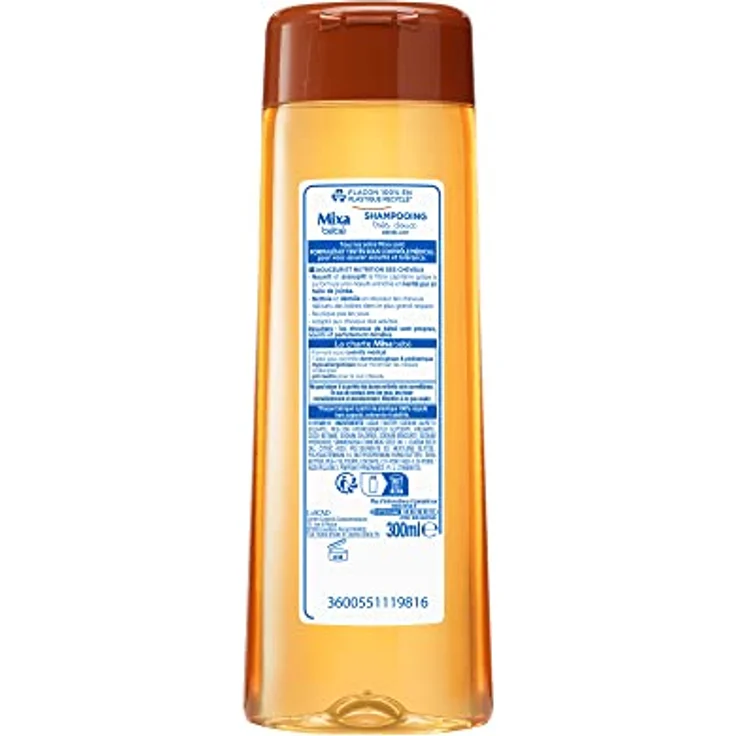 Mixa Bébé Shampoo zum Entwirren, sanft für trockenes Haar, mit Shea und Jojobaöl, 300 ml – Bild 2