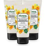 alkmene Handkonzentrat mit Bio Calendula - Reichhaltige Handcreme für sehr trockene Hände & rissige Hände - vegane Creme ohne Silikone, Parabene, Mineralöl, PEGs, SLS & SLES im 3er Pack (3x 75 ml)