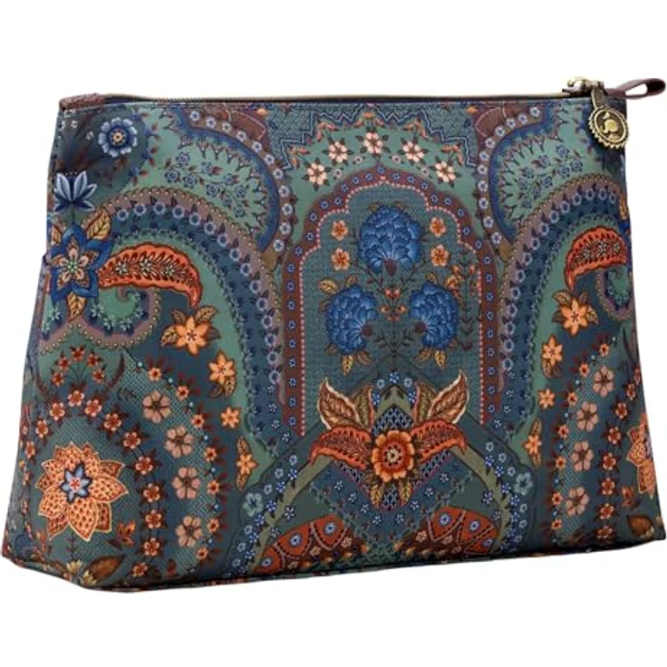 Pip Studio Caryn Kosmetiktasche Combi Jabali, elegante blaue Beauty Case mit Satin-PVC-Mix, 26 cm – Bild 3
