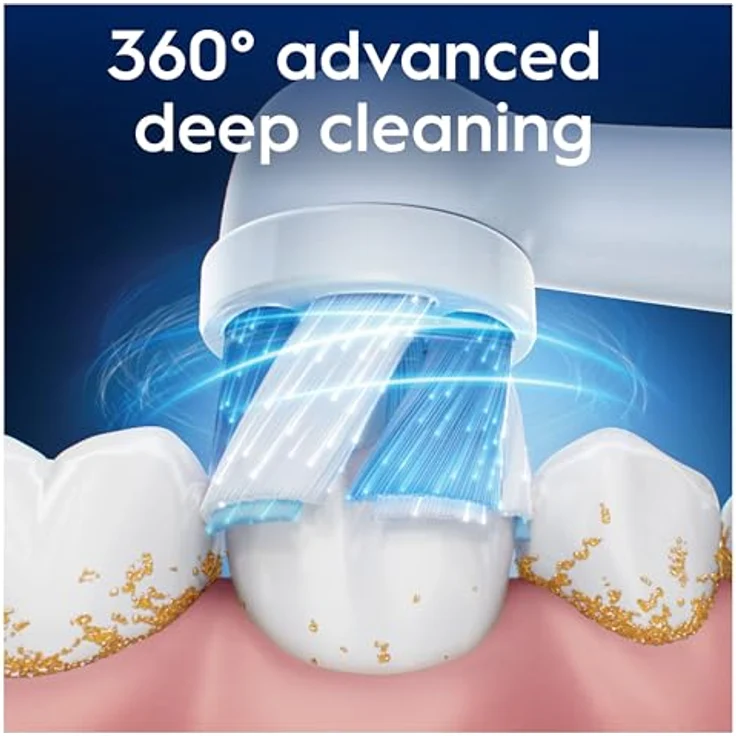 Oral-B iO Series Ultimate Clean Aufsteckbürsten, Original Rundköpfe, CrissCross-Borsten, Plaque-Entfernung, 3, Farbwechselnde Borsten – Bild 3