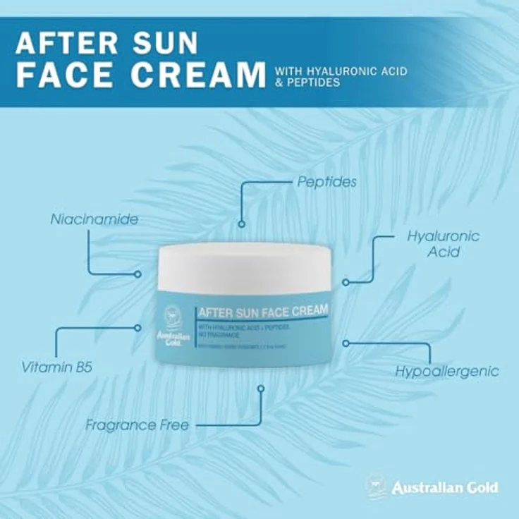 Australian Gold After Sun Creme für das Gesicht, 50 ml, feuchtigkeitsspendende After-Sun-Pflege mit kühlender Wirkung – Bild 5