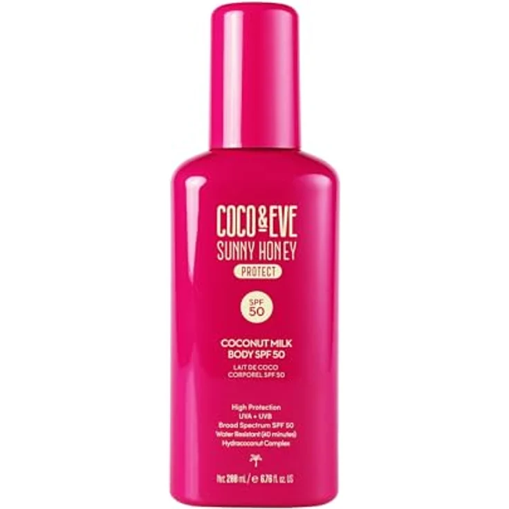 Coco & Eve Coconut Milk Body SPF 50, Sonnencreme mit Hydrationselementen und tropischem Mango-Duft, 200ml – Bild 1