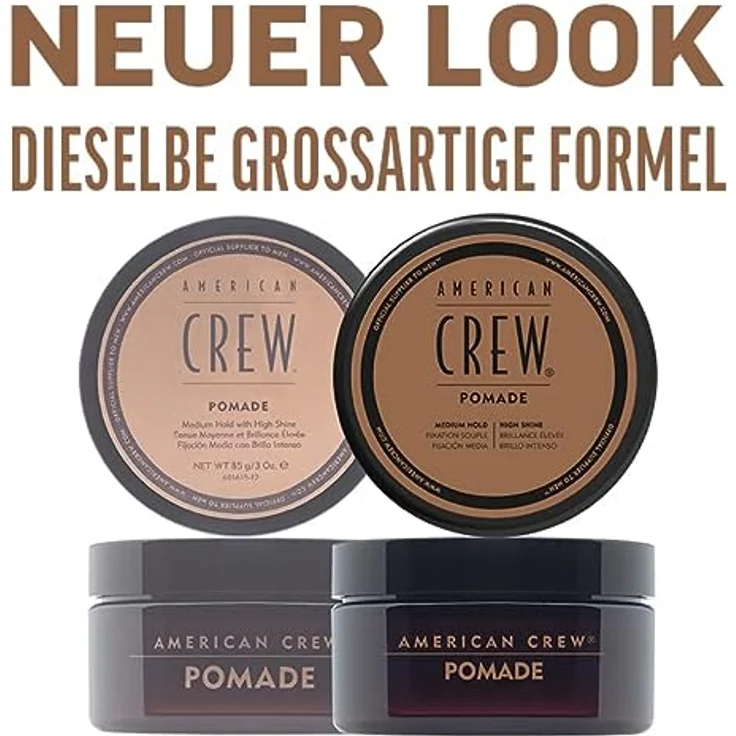 AMERICAN CREW – Pomade, 50 g, Stylingprodukt für Männer, Haarprodukt mit mittlerem Halt, Haarpomade auf Wasserbasis, optimal für glatte Frisuren mit viel Glanz – Bild 2